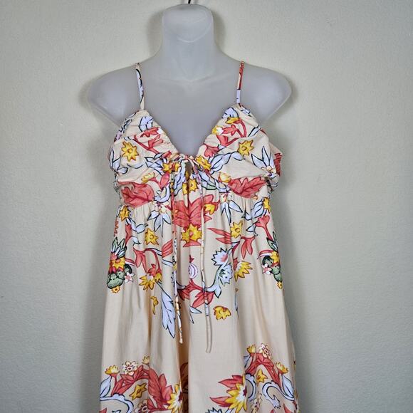 J.Crew Keyhole Cotton Poplin Maxi Dress Tropical Floral Vacation Boho Size 12 - Picture 5 of 16